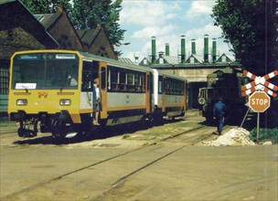 Rail bus in Poland ca. 1991