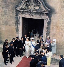 Wedding of Amedeo di Savoia Aosta and Claudia d'Orléans ca. 22 July 1964