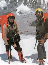 Jerzy Kukuczka and Andrzej Czok during 1980 spring expedition to Mount Everest