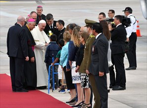 Pope Francis arrived in Iquique to end his visit to Chile ca. 2018