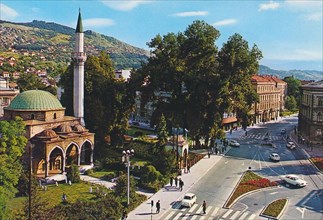 Ali Pasha's Mosque in Sarajevo, Bosnia and Herzegovina ca. 1966