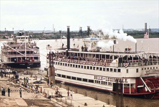 The "Belle Of Louisville" Docked At The "New" Louisville Waterfront On The Ohio River, May 1972