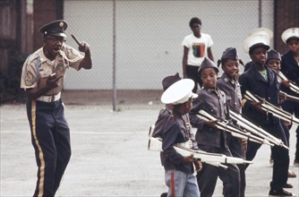 1973 - The Kadats Of America, Chicago's Most Loved Young Black Drill Team, Are Shown Performing On A Sunday Afternoon, 08/1973
