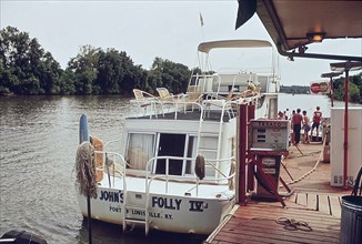 Yacht Is Refueled At Station On Ohio River, June 1972