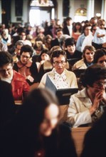 Religion Plays an Important Part in the Lives of Residents. The Largest Group of Churchgoers Are Roman Catholics in New Ulm MN ca. 1975
