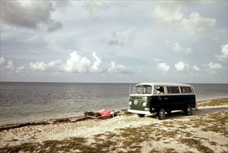 Beach at Little Duck Key. Camping Is Popular Throughout the Keys, and Many Have Large Commercial Facilities. These Do Not Yet Exist at Little Duck, But Camping and Trailers Are Permitted ca. 1975
