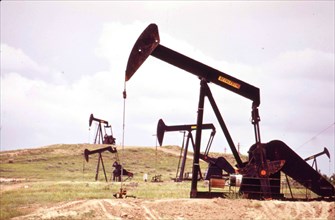 Oil wells near Teapot Dome, Wyoming, 06 1973