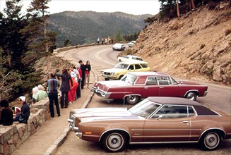 Scenic viewpoint, 05 1972. Rocky Mountain Natl Park