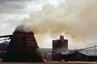 Teepee burner incinerates lumber mill's waste, 05 1972.