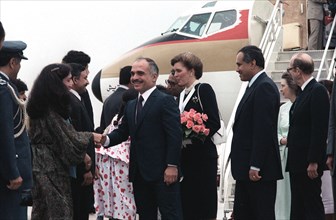 King and Queen Hussein Bin-Talal of Jordan