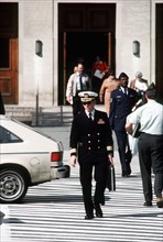 Employees leaving the Pentagon
