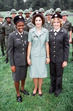 1971 - Female enlisted personnel model three different uniform styles.