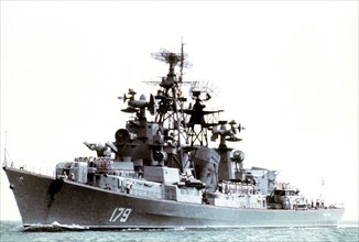 Soviet Kashin class guided missile destroyer