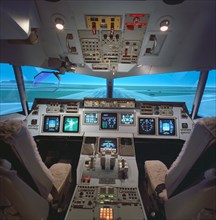 N-257 CVSRF: ACFS (Advanced Cab Flight Simulator) cockpit ca. 1997