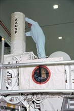 United States Microgravity Payload-4 (USMP-4) experiments are prepared to be flown on Space Shuttle mission STS-87 in the Space Station Processing Facility at Kennedy Space Center ca. 1997