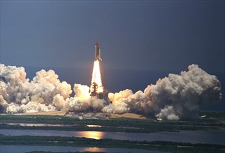Space Shuttle Columbia soars from Launch Pad 39A at 2:02 p.m. EDT July 1 1997