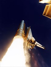 Space Shuttle Columbia soars from Launch Pad 39A at 2:20:32 p.m. EST, April 4 1997