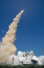 1992 - STS-47 Endeavour, Orbiter Vehicle (OV) 105, lifts off from KSC