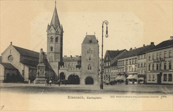 Karlsplatz et monument de Luther à Eisenach