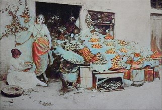 Fruit seller in Venice