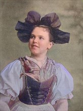 Girl in the traditional costume of Meran