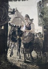Szene aus dem Mönchsguter Bauernleben