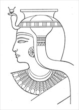 King's head with the Uraeus snake and shoulder collar