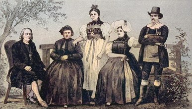People from the Black Forest in their popular costumes