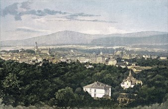 View to the city of Homburg von der Hoehe