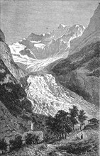 The Grindelwald Glacier in Switzerland in 1880