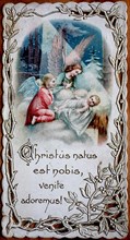 Sacred picture with a depiction of Christmas