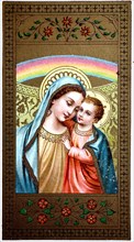 Sacred image with the representation of a Marian image of grace