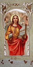Sacred image with the representation of St. Cecilia