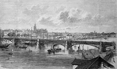 The city of Seville in Spain in 1885