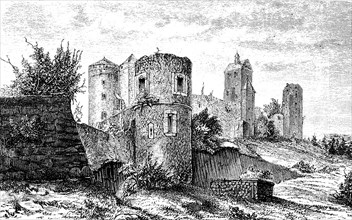 The ruins of Stolpen Castle in Saxony