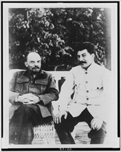 Josef Stalin and Vladimir Lenin