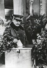 Joseph Stalin voting in Moscow