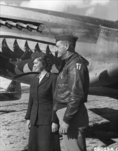 Claire Lee Chennault with P-51