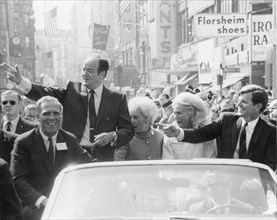 Hubert Humphrey and Robert Kennedy campaigning