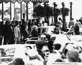 Scene after the attempted assassination of President Ford