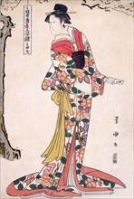 The Actor Onoe Matsusuke in the Role of Lady Iwafuji