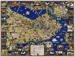 A map of Boston decorative AND historical