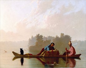 Fur Traders Descending the Missouri,1845