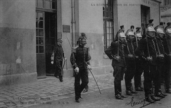 Commandant Dreyfus Exits the Building