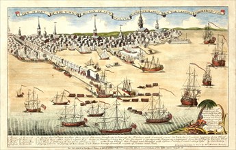 British soldiers landing in Boston Harbor