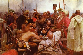 Zaraporoski Cossacks send the Turkish Sultan Mahmoud IV a letter