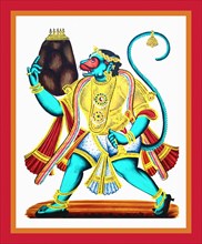 Hanuman standing in pratyalidha
