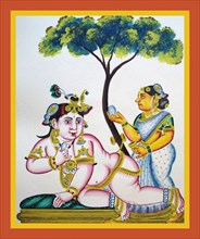 Krishna Holding Butter