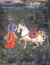 Vishnu as Kalki with his horse