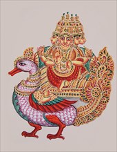 Brahma with four heads and four arms